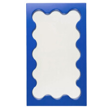 Nordic Ins-Style Rectangular Wavy Dressing Desktop Makeup Mirror Wall Bathroom Bedroom Entrance Mirror C