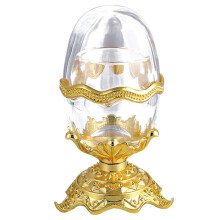 1 Metal Toothpick Holder with Base, Egg Design, Suitable for Living Room, Dining Room Toothpick Holder.