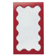 Nordic Ins-Style Rectangular Wavy Dressing Desktop Makeup Mirror Wall Bathroom Bedroom Entrance Mirror B