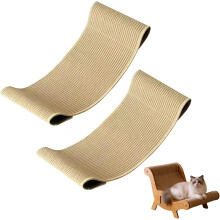 Cat Recliner Scraper Board, Large 2 in 1 Cat Recliner Scratch Board, Anti-Scratch for Indoor Cats (Replacement Pad-2Pcs)