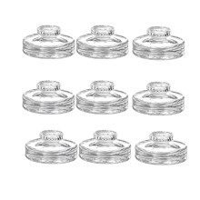 9 Pack Glass Fermentation Weights with Easy Grip Handles, Heavy Glass Fermenting Lids Kit for Wide Mouth Mason Jar