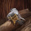 Adjustable Electric Guitar Ring Zinc Alloy Gold 2