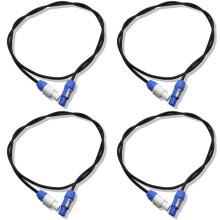 4pcs 1M AC Power Cable for Moving Light 5R/7R Moving Light Extension Powercon Cable
