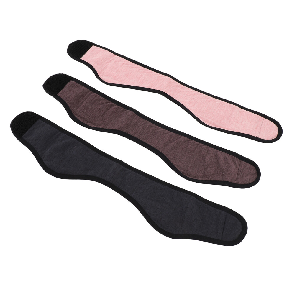 3pcs Winter Fleece Headband Ear Warmer Set, Noise & Soundproof, Pink Dark Gray Brown