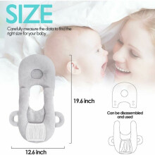Selvmatende pute for babyflaskeholder, bærbar støttepute med avtakbar pute-lekematte for nyfødte, materiale av høy kvalitet og mykt