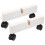 Rumdeler stabilisatorfødder enkel og elegant rumdelerbase hvid træ 2 stk. 5