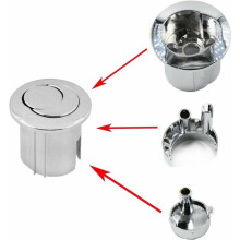 Válvula de doble descarga para montaje en tapa de tanque, botón de inodoro de repuesto de materiales de alta calidad con diseño único de sol y