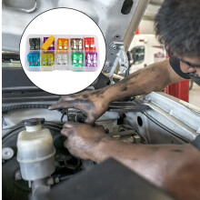 Kit de fusíveis profissionais para carros, caminhões e barcos, com sortimento de mini fusíveis de lâmina, terminais de liga de zinco com