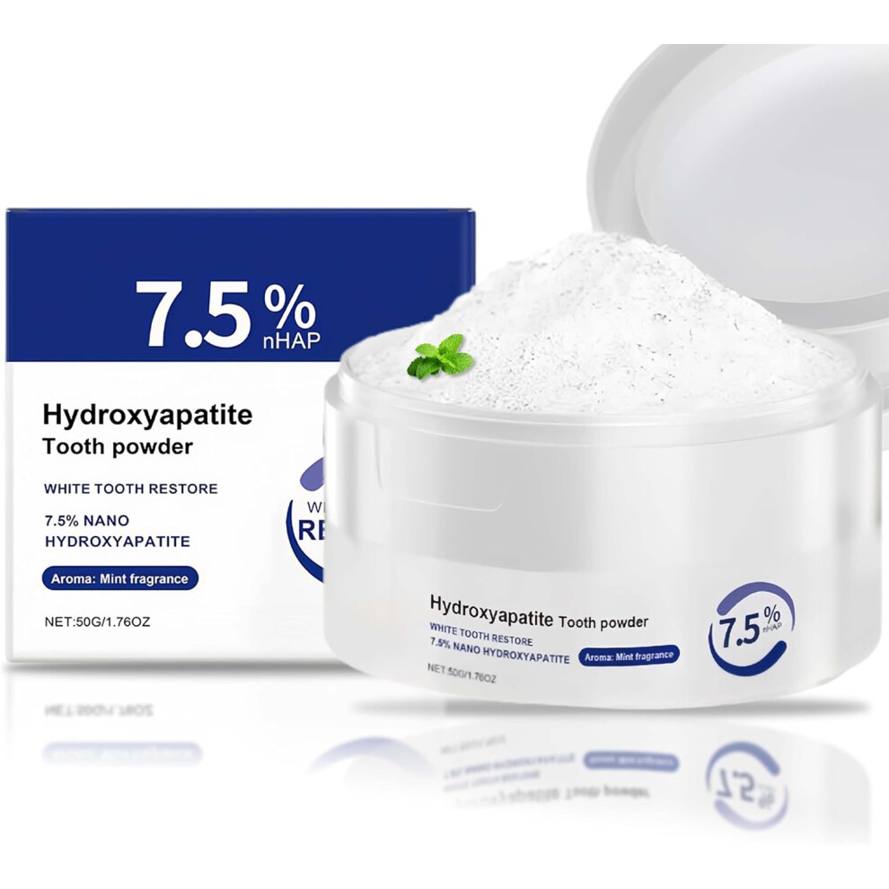 Gogerstar 2Pcs Hydroxyapatite Tooth Powder For Whitening & Enamel Repair, Deep Cleaning Teeth Care, Protects Gums, Freshens Breath, Gentle Whitening Toothpaste
