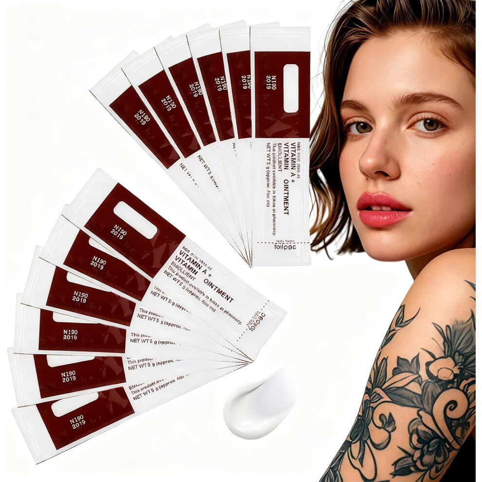 Gogerstar Cream/White 12Pcs Tattoo Aftercare & Microblading Ointment, Vitamin A&D Anti-Scar Formula, For Tattoo Care Supplies