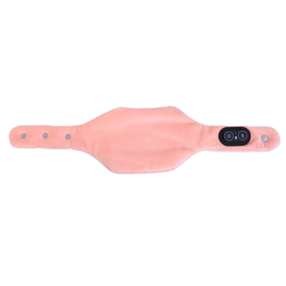 Orange Electric Heated Neck Wrap With 3-Levels, Vibrating Massage, Velvet, 59X14cm,