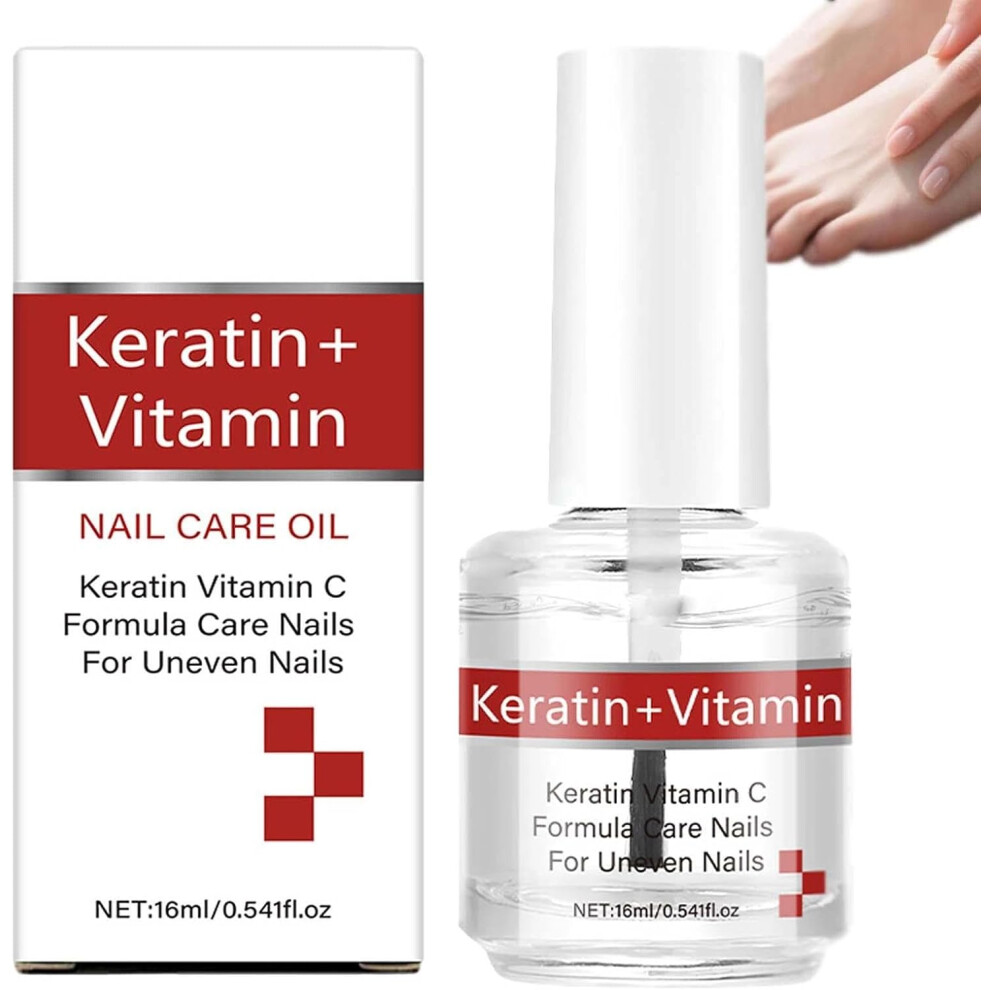 Gogerstar Keratin&Vitamin C Nail Strengthener & Cuticle Oil, Growth Treatment For Dry Damaged Nails, Moisturizing Repair With Keratin Protein
