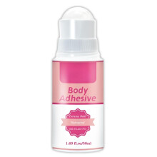 Body Adhesive Roll-On for Clothes & Skin,Clear,Invisible Strong Hold Body Tape,Water Wash Off Body Glue No Residue Gentle Formula Adhesive for Dancer