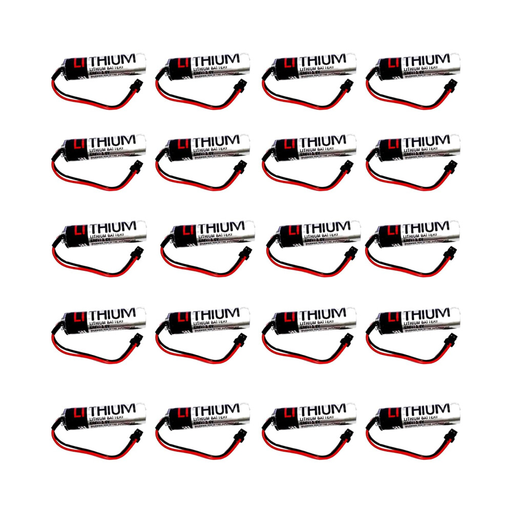 20Pack Er6vc119a Er6v 3.6V Lithium Plc Battery 2400Mah Longlasting Backup Power With Plug Black 9073542751854