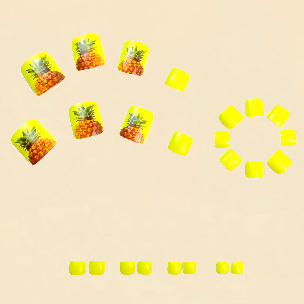 Creation-3C Pineapple Fruit False Toe Nails For Diy Salon