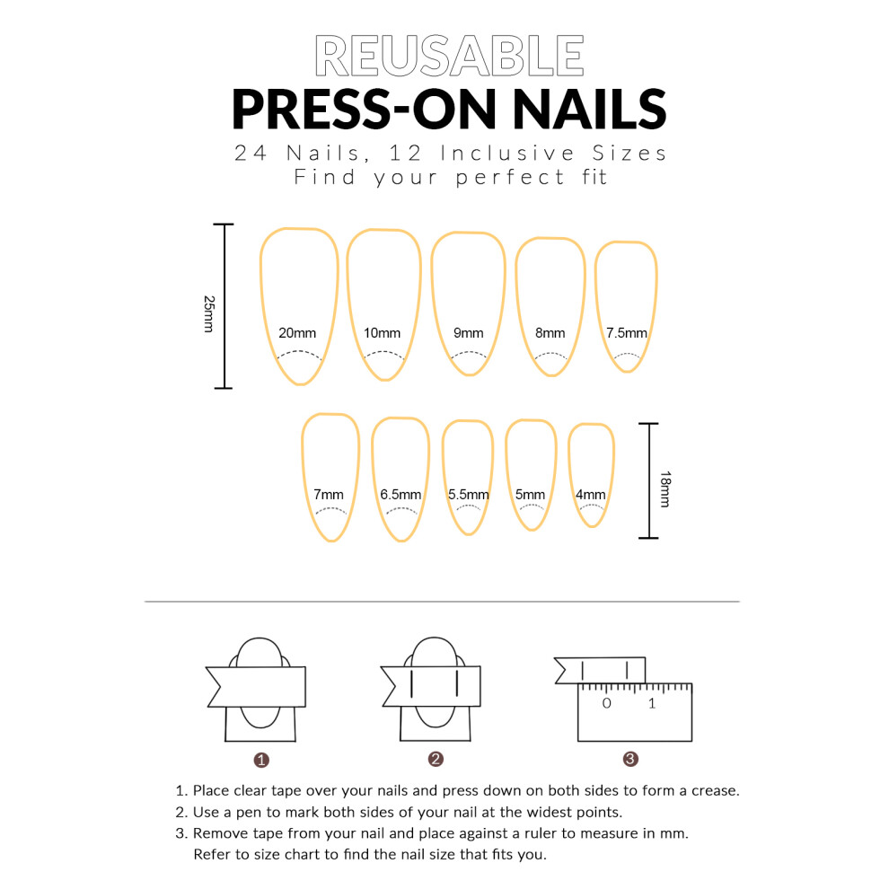 Roc-Electron Gold Tip False Nails - Natural & Durable
