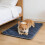 Self-Warming Cat Bed Mat Dark Blue Double-Sided Thermal Pet 6