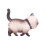 (Thick eyebrows meow) Poignée Chat Rotative en Laiton Style Dessin Animé 1