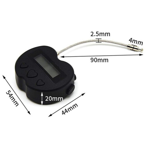 5X   Lock LCD Display  Lock USB Rechargeable Temporary Timer Padlock Travel Electronic Timer Black