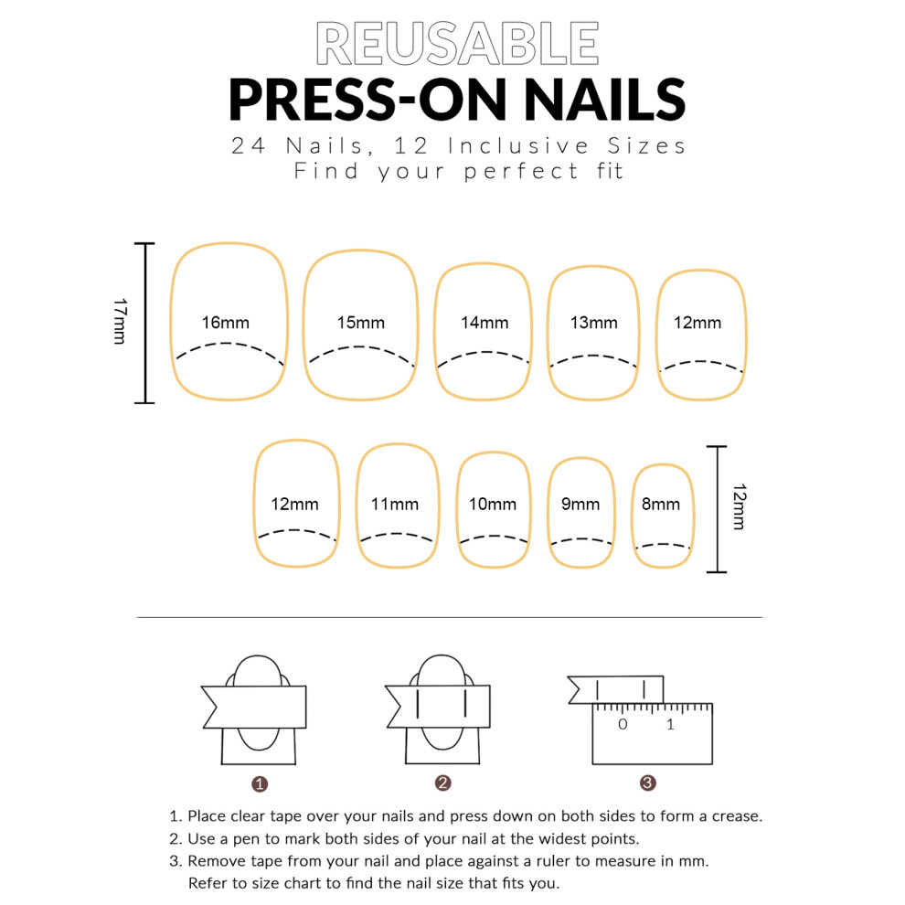 Creation-3C Pink Square Odorless Fake Nails For Women