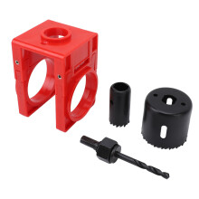 Red Lock Installation Kit with Guide Template Carbon Steel Door Hole Saw