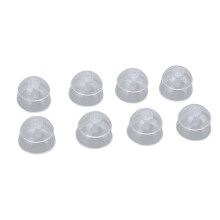 20 Pcs Transparent 12mm Double Layer Sound Aid Dome Tips with Cleaner & Brush