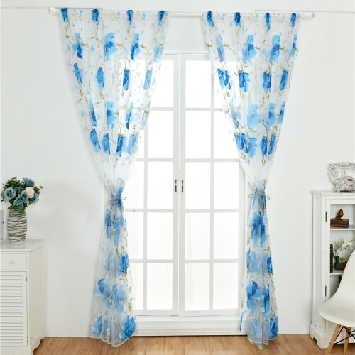 Λεβάντα Μωβ Διαφανής Κουρτίνα, Faux Linen Εξαιρετική Απόδοση Εύκολη Εγκατάσταση για 1