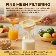 (Yellow Cat) Cat Strainer for Kitchen - Detachable Filter
