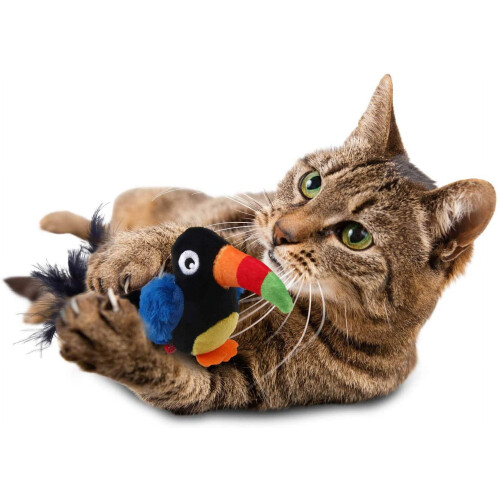 Interactive Cat Toy with Animal Sounds and Squeak Feature 1