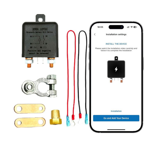 DC12V 200A Bluetooth Remote Battery Disconnect Switch 2
