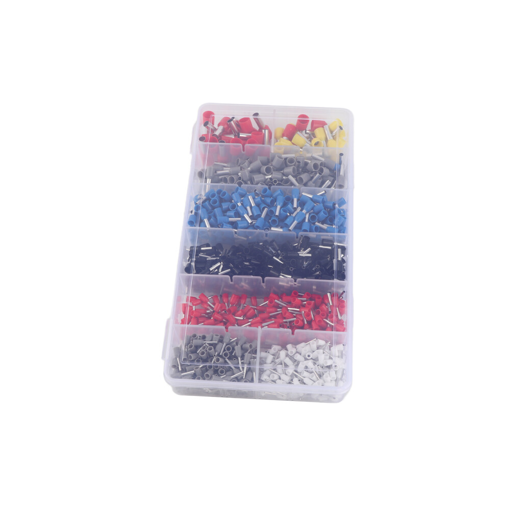 Multi-Colored Hsc8 1250Pcs Tube Terminal Set 6-4A 0.25-10Mm2 With Storage Case 4991390875087
