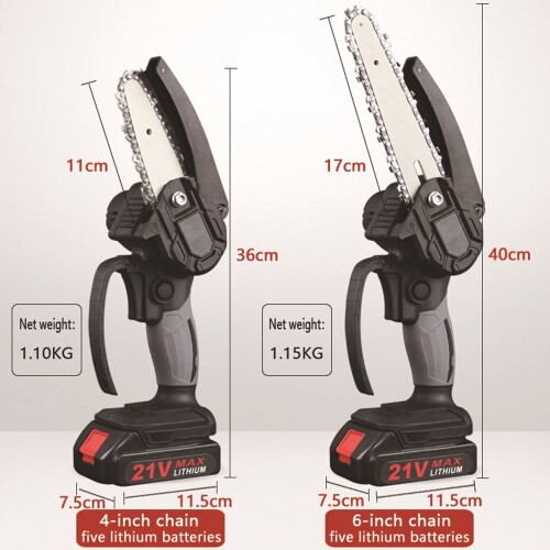 Handheld Mini Chainsaw 6-Inch Electric Saw 1