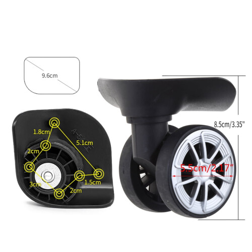 Practical Trolley Luggage Wheel Left and Right Luggage Swivel Replacement 2