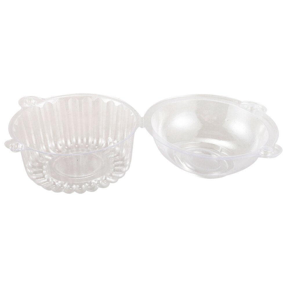 50 X Single Plastic Clear Cupcake Holder / Cake Container Dome Muffin Carrier 4713745063082