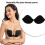 Backless V-Shaped Push Up Strapless Self-Adhesive Bra Black B 10