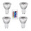 8pcs GU10 Bulbs and 1remote Control with Memory Function 4dynamic Lighting Modes Spotlight 17colors Changeable Spotlight 2