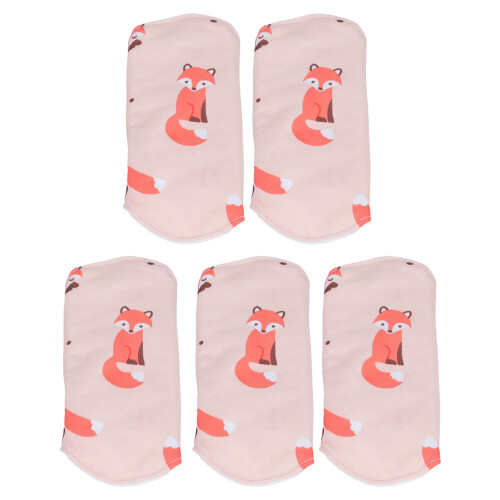 5PCS Reusable Cloth Panty Liners 18x20cm Cute Red Fox Pattern