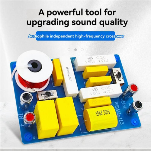 2X Single Ways HiFi Speaker Frequency Divider Hi-Fi Pure Tweeter Audio Crossover Filter Distributor DIY Speaker Filter 2