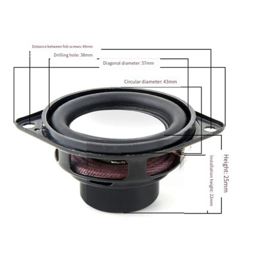 2pcs 1.5 Inch Full Frequency Replacement Speaker for  Clip3/4 4 Ohm 5W High Performance Audio Output 2