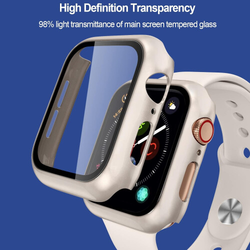 Θήκη XiHAMA Apple Watch SE/6/5/4 + Προστατευτικό οθόνης, συσκευασία 3 τεμαχίων 1