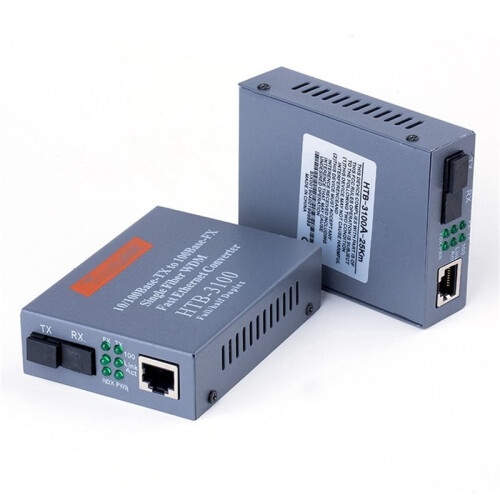 5 Paar HTB-3100 Glasfaser-Transceiver Einzelfaser-Konverter 25  SC 10/100M Singlemode-Einzelfaser-Transceiver EU-Stecker 1