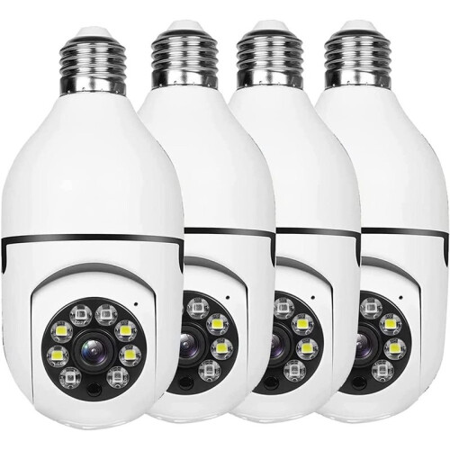 8 Pack Light Bulb Security Camera Outdoor,2.4G Wifi Light Socket Security Camera,Security Camera Light Bulb Outdoor 1