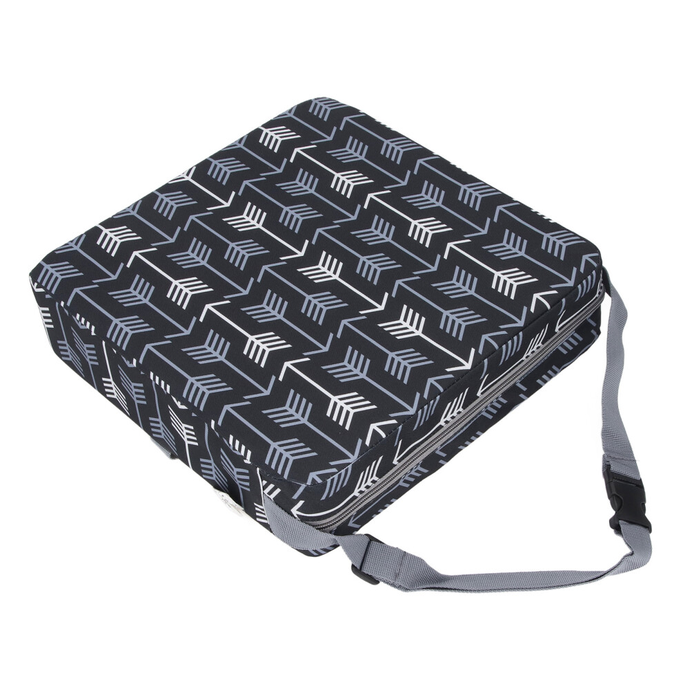 Child Booster Seat Cushion Waterproof 32X32x8cm Soft Comfort & Black/White