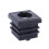 Square Tubing Pipe End Caps Insert Plugs M8 Thread 20X20mm 40Pcs Black 4