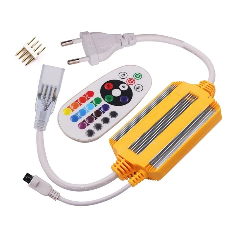 Rgb Led Controller Module 2X 1500W RGB LED Strip Light Controller with 16 Colors Dimmer Wireless ...