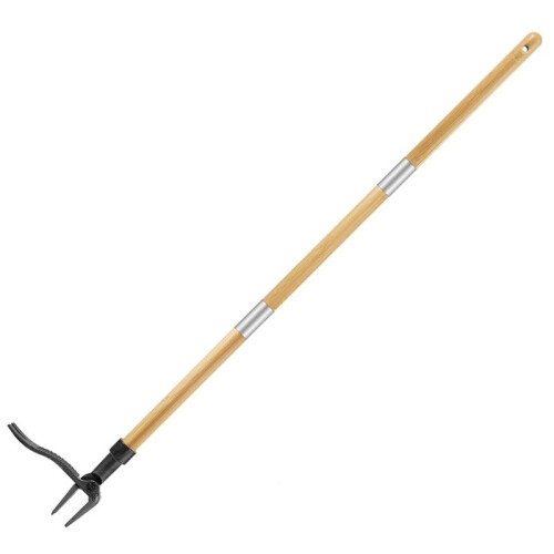 3 Set 46 Inch Weed Puller Tool with Long Handle, Bamboo Grip & 4 Claw Steel , 3-Section Design 1