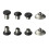 16-PACK Metal Magnetic Thumbsticks Analog Joysticks för PS4/ ONE/ Series X/S Controller Silver 2