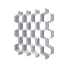 Organisateurs de tiroirs écologiques, faciles à installer, séparateurs de tiroirs alvéolés en plastique durable, grille de rangement emboîtable