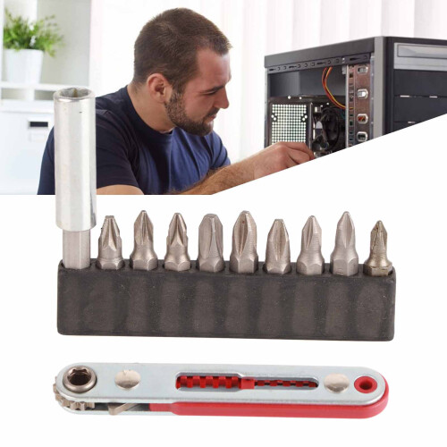 Portable Ratchet Wrench Bit Set