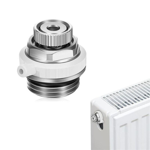 2X Fully Automatic Air Vent Auto Cut-Off Self Bleeding Radiator Valve 1/2inch for Heating Systems 1